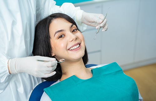 Dental appointment circled on calendar